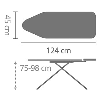 Фото - Уценка - Гладильная доска Brabantia 124x45 см 134746