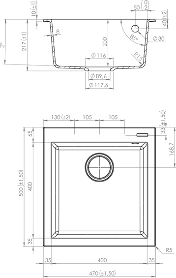 Фото - Мойка кухонная Elleci Q 102 On Top Avena 51