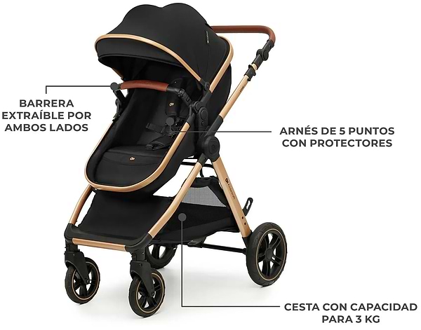 Фото - Коляска универсальная 2 в 1 Kinderkraft Esme Black (KSESME00BLK2000)