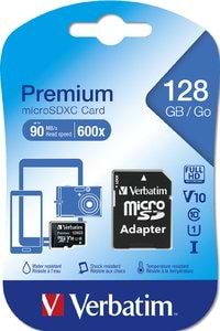 Фото - Карта пам'яті Verbatim microSDXC 128Gb Class 10 SD adapter (44085)