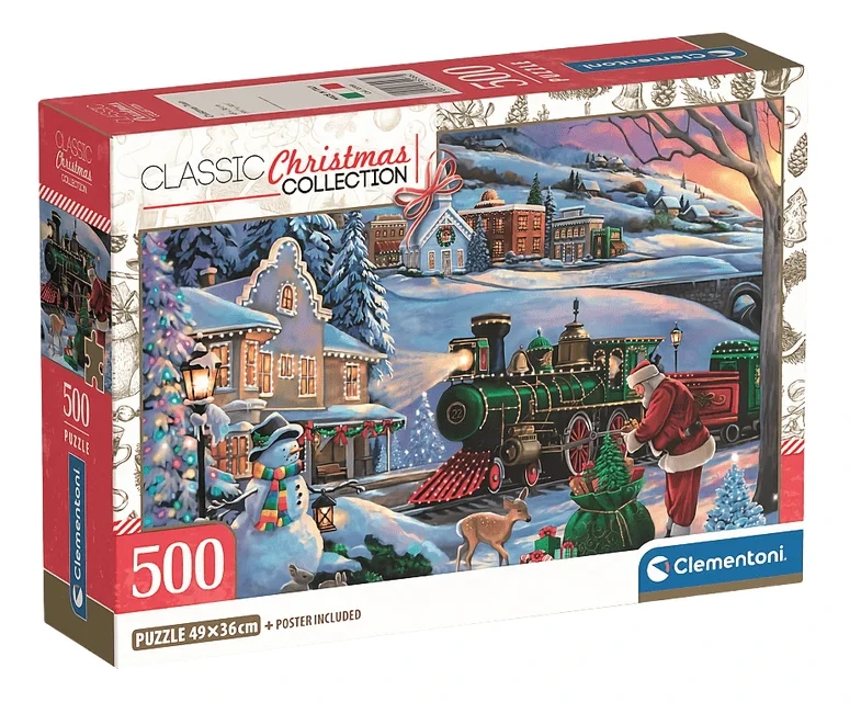 Пазли (8 +) Clementoni Різдвяний потяг 500 ел. (35566)