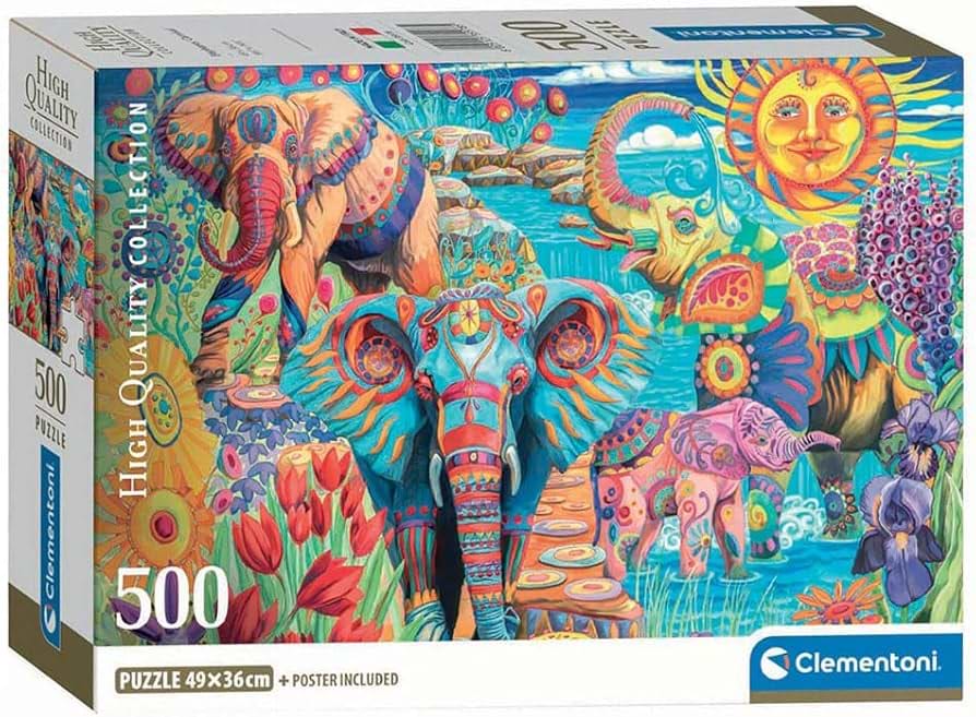 Пазли (8 +) Clementoni Колекція високої якості - Карнавал слонів 500 ел. (35578)