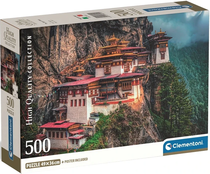 Пазлы (8+) Clementoni Монастырь "Гнездо Тигра" в Бутане 500 эл. (35619)