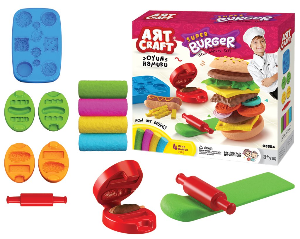 Ліплення з тіста dede Бургер Art Craft 200 г (03554)