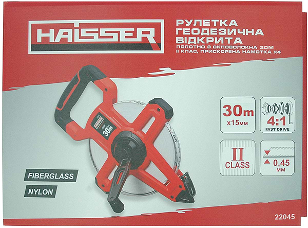 Фото - Рулетка Haisser 30 м (22045)