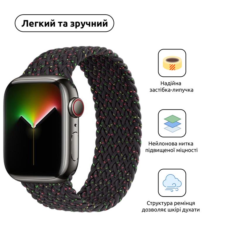 Фото - Ремешок для смарт-часов ArmorStandart Braided Solo Loop for Apple Watch 42 (Series 11-10)/41/40/38 Black Unity Size 6 (144 mm) (ARM64896)