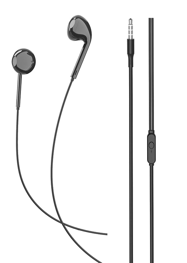 Фото - Навушники вкладиші дротові SkyDolphin SR16 with mic Black (HF-000481)