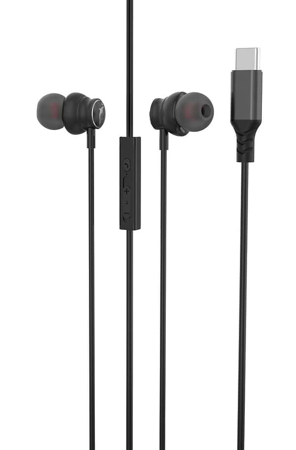 Фото - Навушники вкладиші дротові SkyDolphin SR30 with mic for Type-C DAC Black (HF-000485)