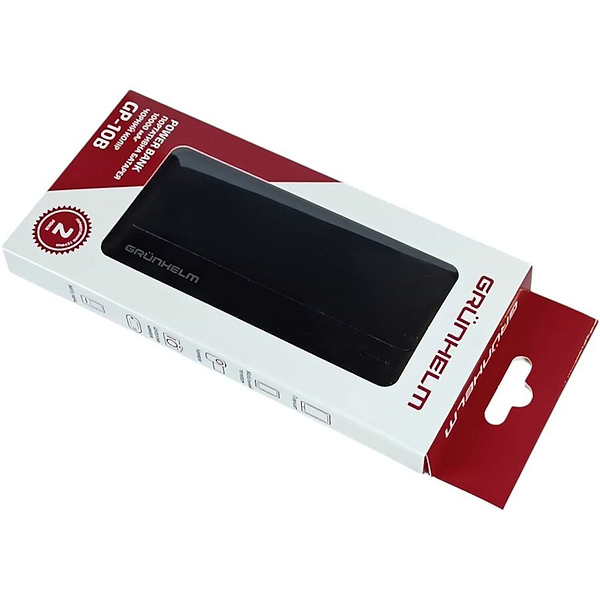 Фото - Батарея мобильная Grunhelm 10.000 mAh Black (GP-10B)