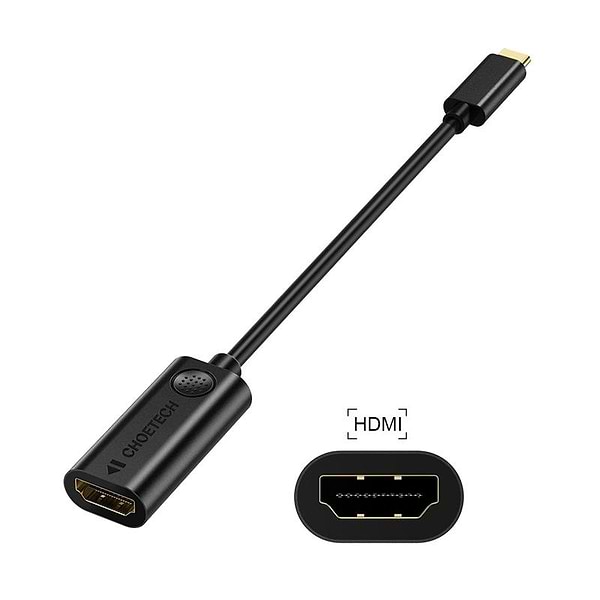 Фото - Перехідник HDMI Choetech USB Type-C (M/F), Black (HUB-H04)