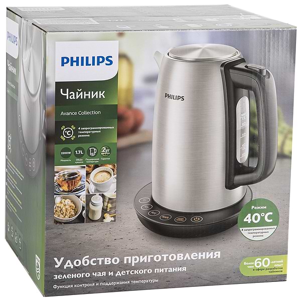 Фото - Електричний чайник Philips Avance Collection HD9359/90