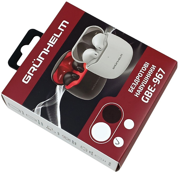 Фото - Наушники вкладыши беспроводные TWS Grunhelm GBE-967
