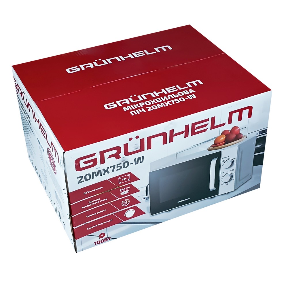 Фото - Мікрохвильова піч (НВЧ) Grunhelm 20MX750-W