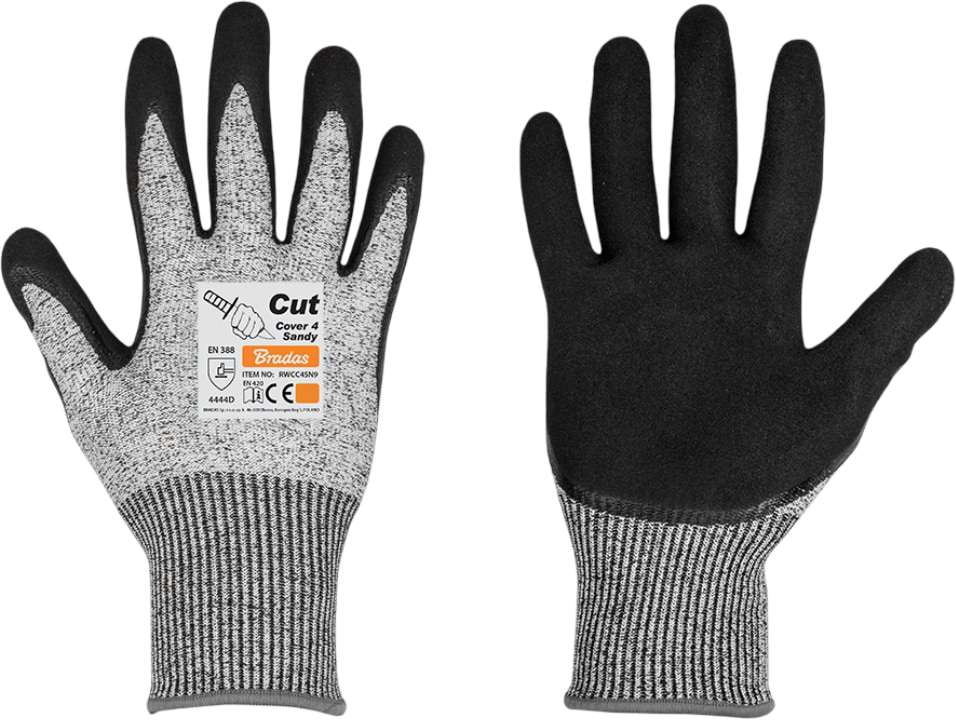 Рукавички садові BRADAS від порізів CUT COVER 4, розмір 10 (RWCC4SN10)