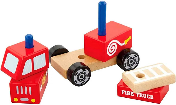 Фото - Пірамідка Viga Toys Пожежна машинка (50203FSC)