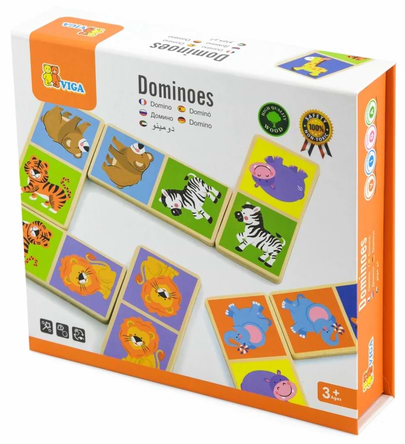 Настольная игра развивающая (3-4 года) Viga Toys Зверята (51307) - Фото 1