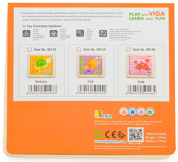 Фото - Головоломка Viga Toys Крабик 4 эл. (50146)