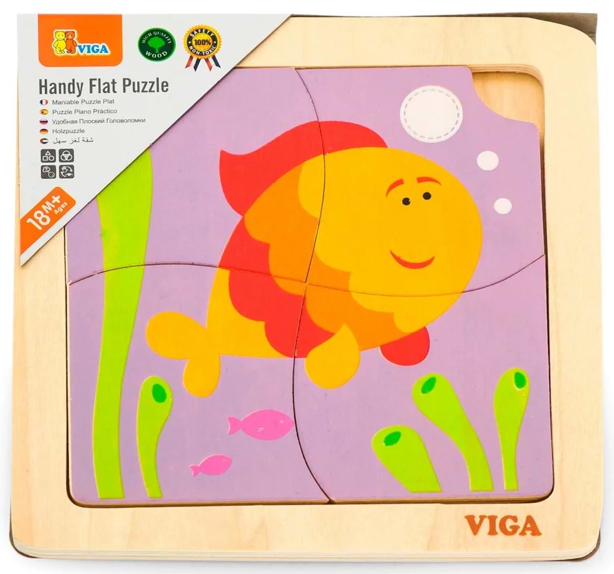 Головоломка Viga Toys Рибка 4 ел. (50144)