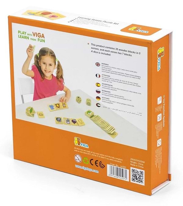Фото - Настільна гра (3-4 роки) Viga Toys Органи чуття (44507)
