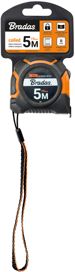 Фото - Рулетка BRADAS SNAP soft 5 м/16 мм (DIY-MTS31-0519/K)