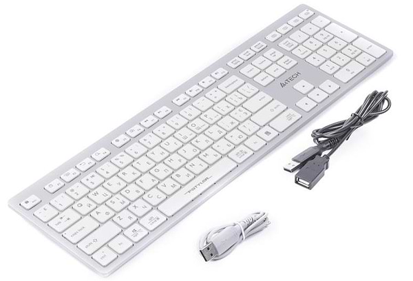 Фото - Клавіатура бездротова A4tech FBX50C White