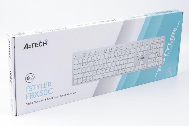 Фото - Клавіатура бездротова A4tech FBX50C White