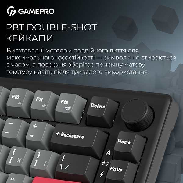 Фото - Клавиатура беспроводная игровая GamePro Asgard Yord Keychron Super Black (MK266BK)