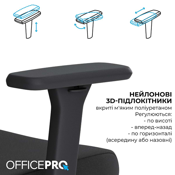Фото - Крісло офісне OfficePro Skyline (OC580-B-B-B) Black
