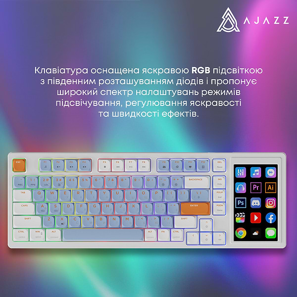 Фото - Клавиатура проводная игровая Ajazz AKP815 Red (AKP815-R-WBO)