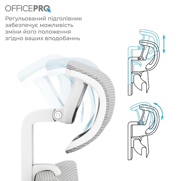 Фото - Крісло офісне OfficePro Elegant (OC600-W-LG-LG) White/Light Gray