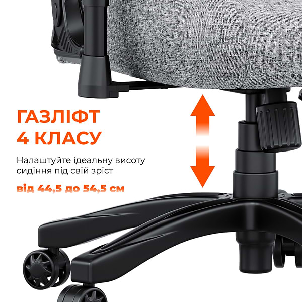 Фото - Крісло для геймерів Anda Seat Novis Size L Gray Fabric (AD23-L-01-G-F)