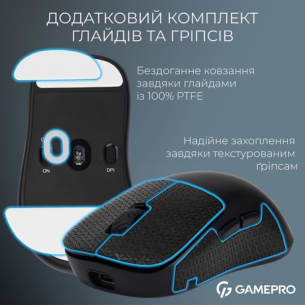 Фото - Мышь беспроводная игровая GamePro Asgard Loki Wireless RGB Black (GM022B) 