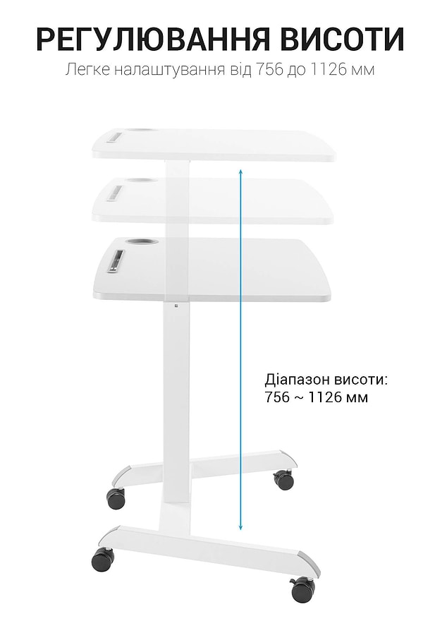 Фото - Уценка - Стол компьютерный OfficePro ODM380W White