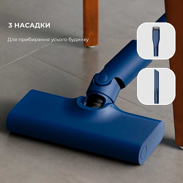 Фото - Пилосос ручний для дому Deerma Corded Stick Vacuum Cleaner Blue (DX1000W)