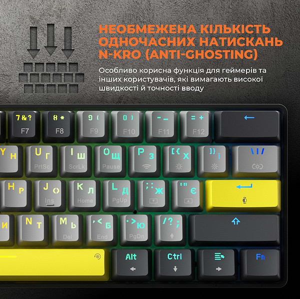 Фото - Клавиатура беспроводная игровая GamePro MK130G Pro