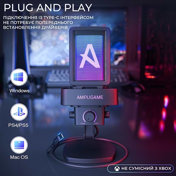 Фото - Мікрофон до комп'ютера Fifine Ampligame Q8PRO USB Black
