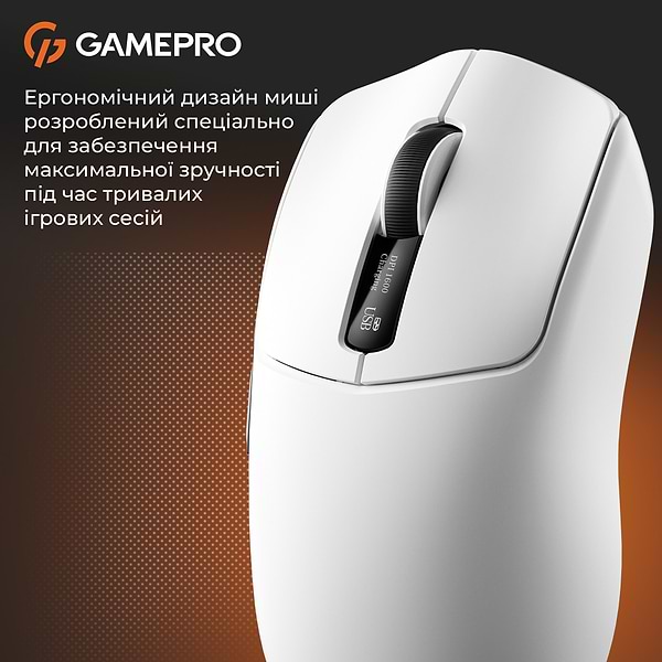 Фото - Мышь беспроводная игровая GamePro Genesis Ranker Wireless White (GM012W)