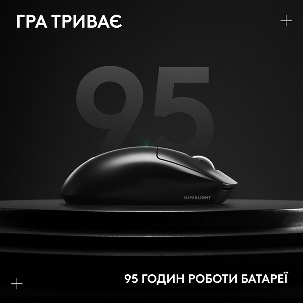Фото - Миша бездротова ігрова Logitech G Pro X Superlight 2 LightSpeed Black (910-006630)