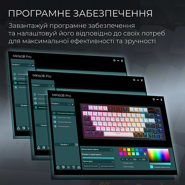 Фото - Клавиатура беспроводная игровая GamePro Asgard Valhalla Pro 75% Wireless/Bluetooth/USB White (MK160W-D-Pro)