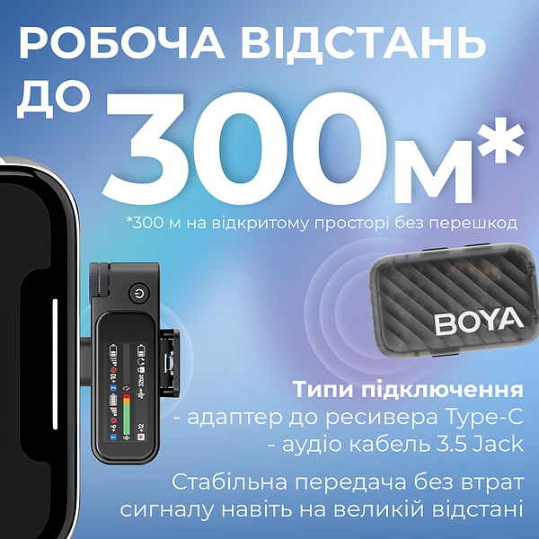 Фото - Микрофон для смартфона Boya MIC 2-02 Type-C/TRS Black