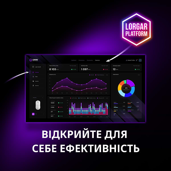 Фото - Миша дротова ігрова Lorgar MSA10 Ultralight Wired Gaming White (LRG-MSA10-WH)