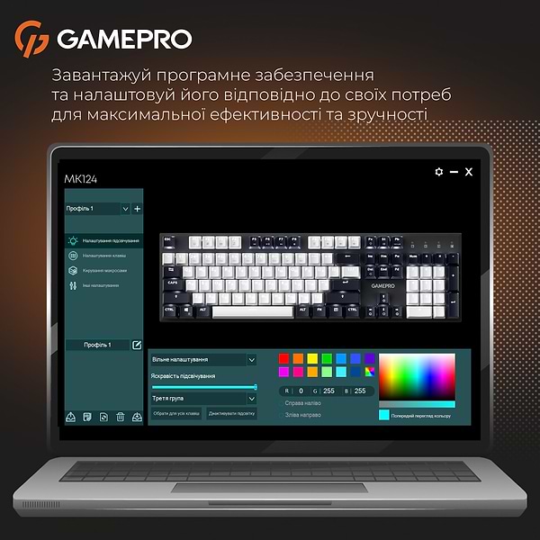 Фото - Клавіатура дротова ігрова GamePro Genesis Metallic Outemu Red Swithes USB Black (MK144B)