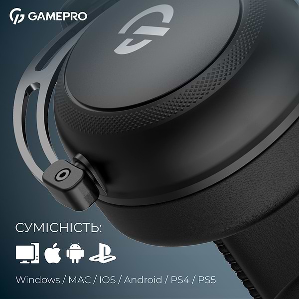 Фото - Гарнітура дротова ігрова GamePro Asgard Skald Origin Black (HS850B)