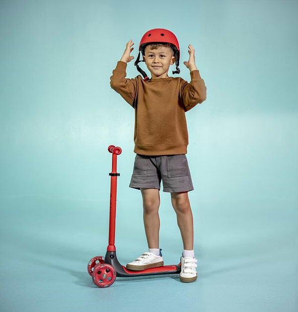 Фото - Триколісний самокат YVolution YGlider Kiwi Красный (Y101258)