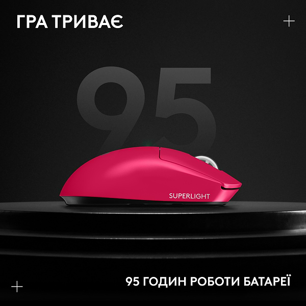 Фото - Миша бездротова ігрова Logitech G Pro X Superlight 2 LightSpeed Magenta (910-006797)