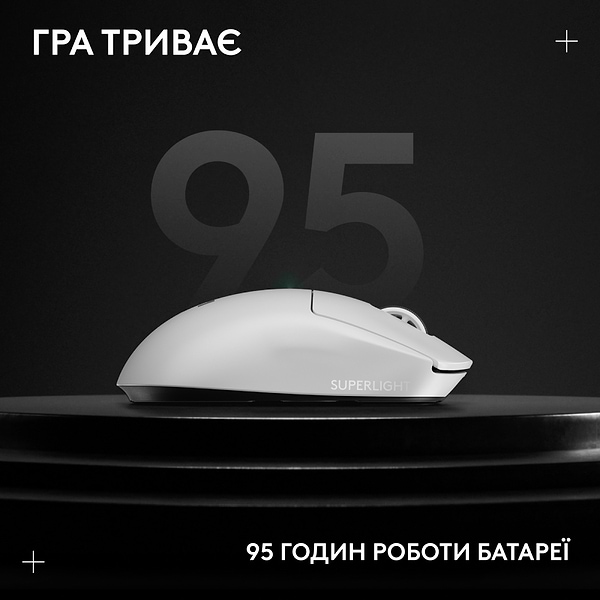 Фото - Миша бездротова ігрова Logitech G Pro X Superlight 2 LightSpeed White (910-006638)