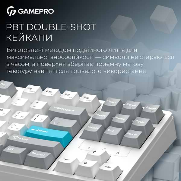 Фото - Клавиатура беспроводная игровая GamePro Asgard Ragnar Keychron Super White (MK285WH)