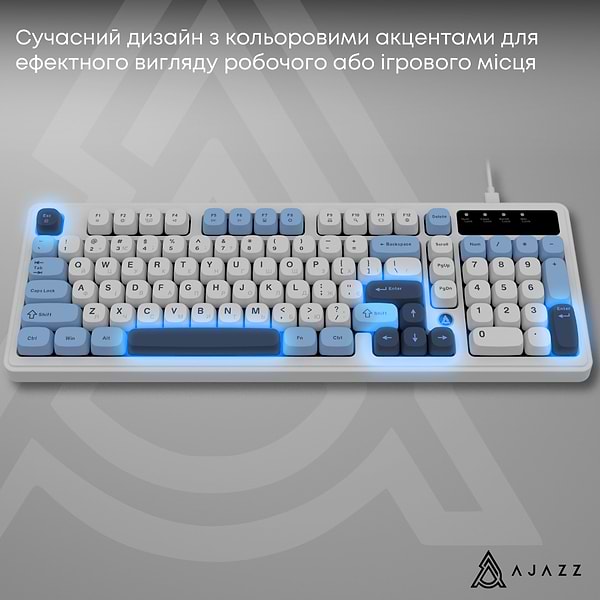 Фото - Клавиатура проводная игровая Ajazz AF98 Glacier Blue (AF98-GB)