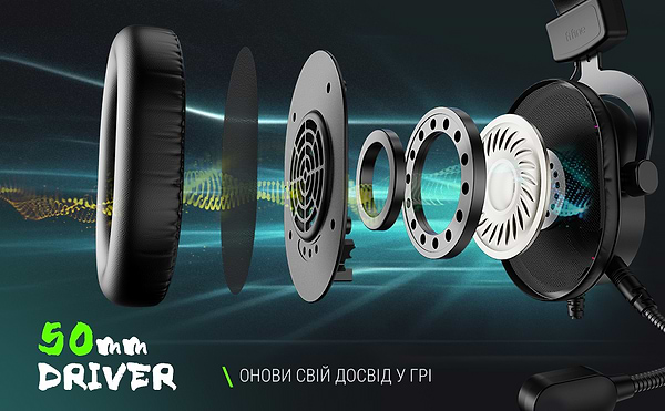 Фото - Гарнитура проводная игровая Fifine Black RGB (H6)