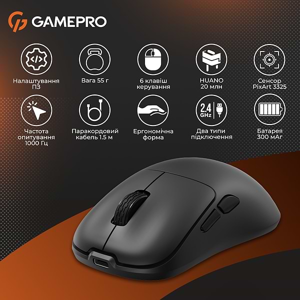Фото - Мышь беспроводная игровая GamePro GM990B